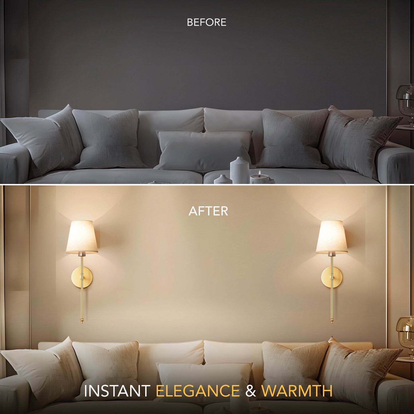 Wireless Wall Sconce | Battery Operated Wall Sconces Canada with Adjustable Brightness, Modern Wall Sconce Lighting & Wall Mount Lights