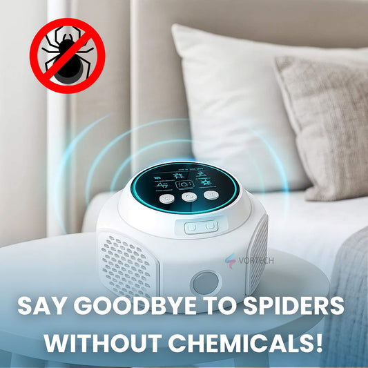 Plug-In Ultrasonic Spider Repeller | Chemical-Free Electronic Spider Killer Alternative for Home – Safe, Silent & 3200 sq. ft. Coverage