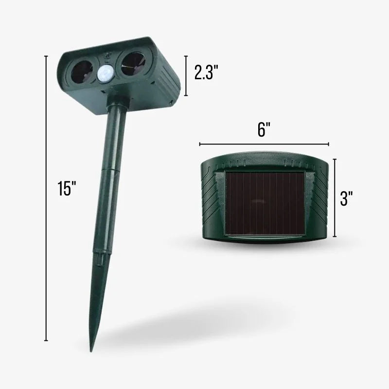 Ultrasonic Pest Repeller | Solar Powered, Long Range & Effective for Gardens and Outdoor Spaces