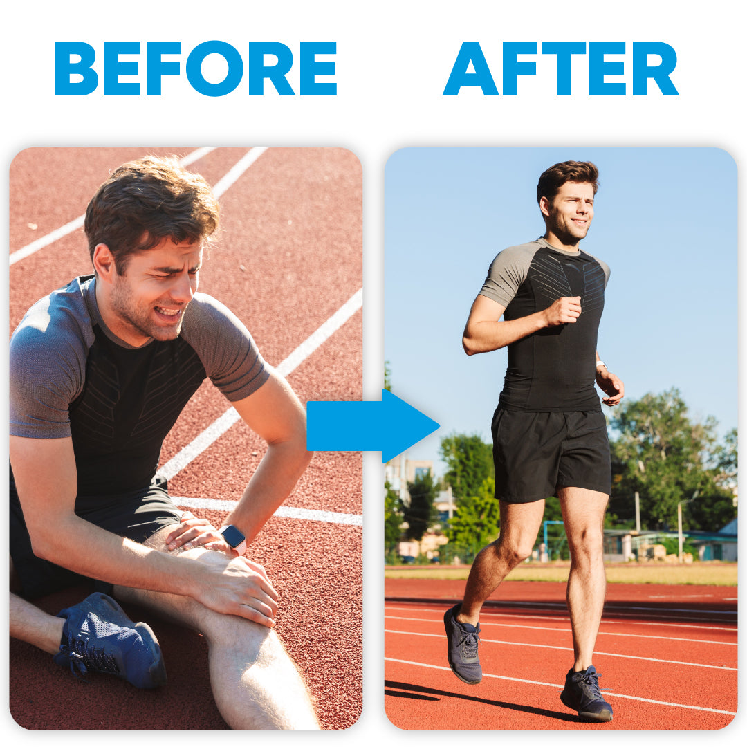 Knee Massager | 4-in-1 Vibration, Heat & Laser Therapy for Knee Pain Relief & Swelling at Home