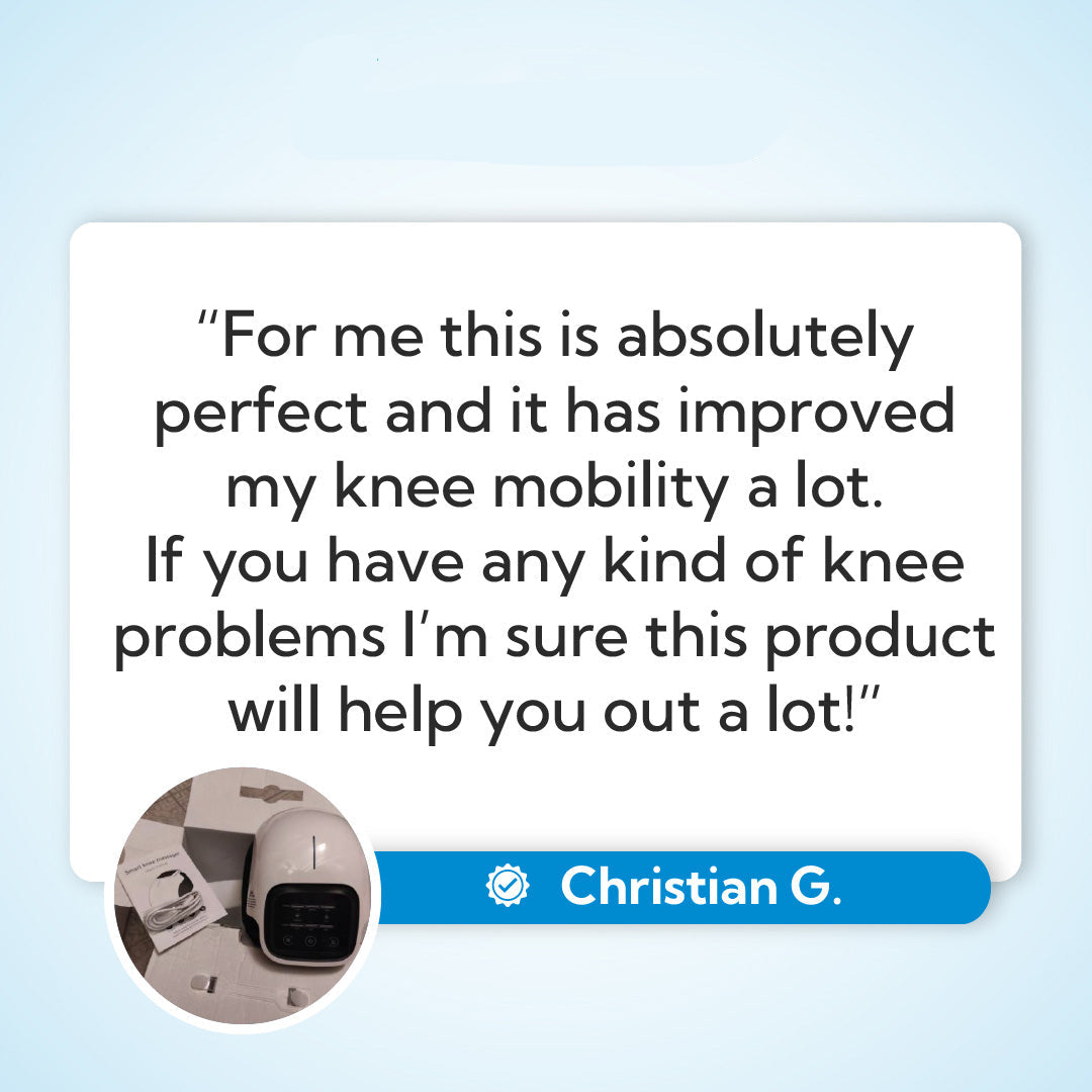 Knee Massager | 4-in-1 Vibration, Heat & Laser Therapy for Knee Pain Relief & Swelling at Home