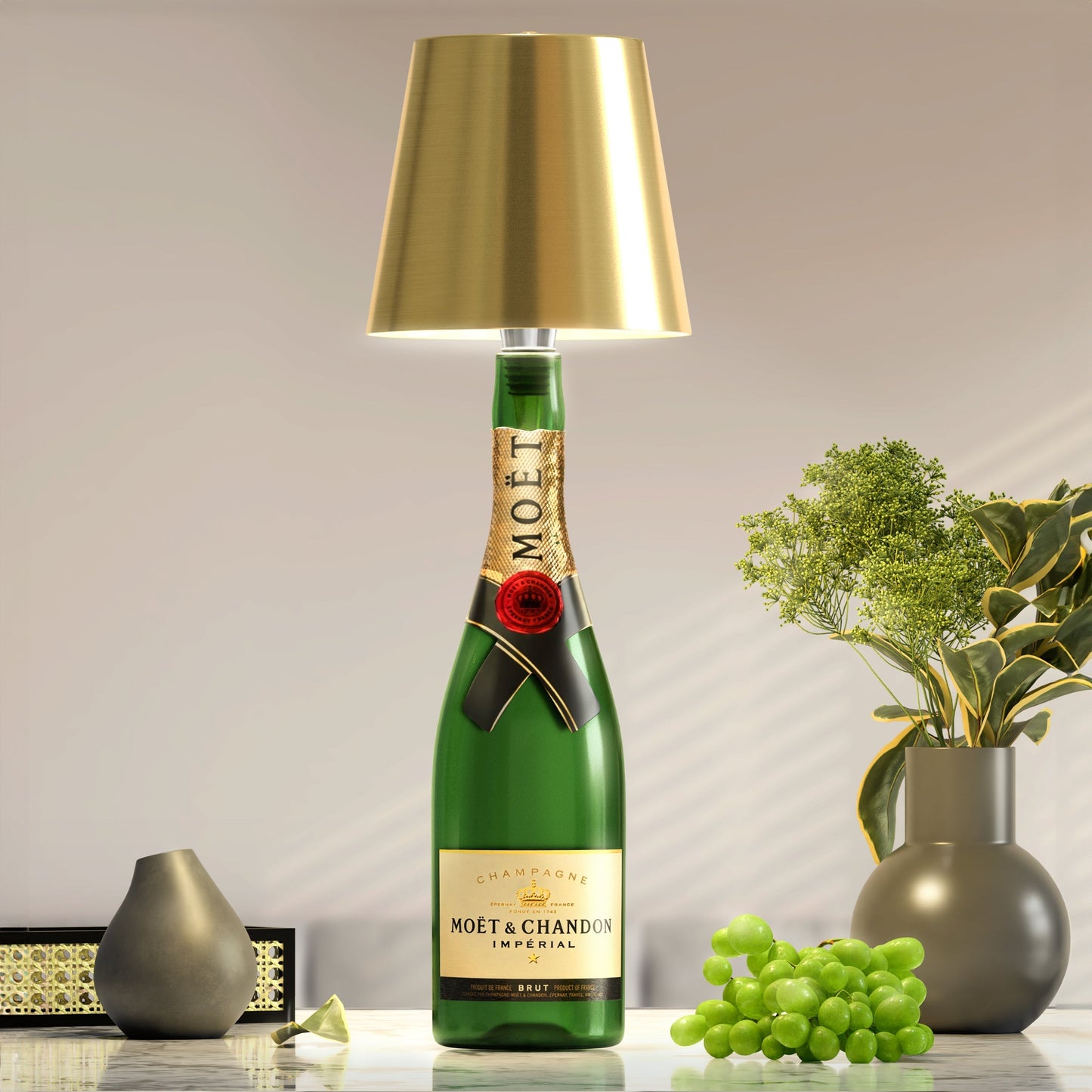 Wireless Bottle Lamp | Rechargeable, LED & Ideal for Home Decor or Outdoor Events