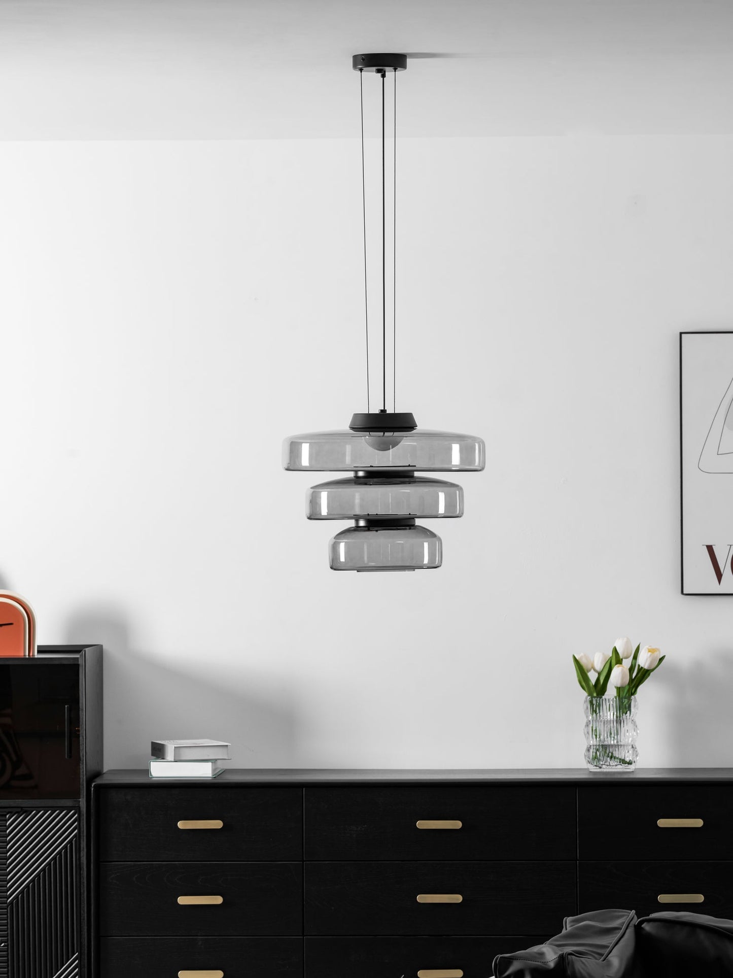Levels Series Pendant Light | Dimmable, Adjustable Height & Versatile for Indoor Use in Living Rooms and Kitchens