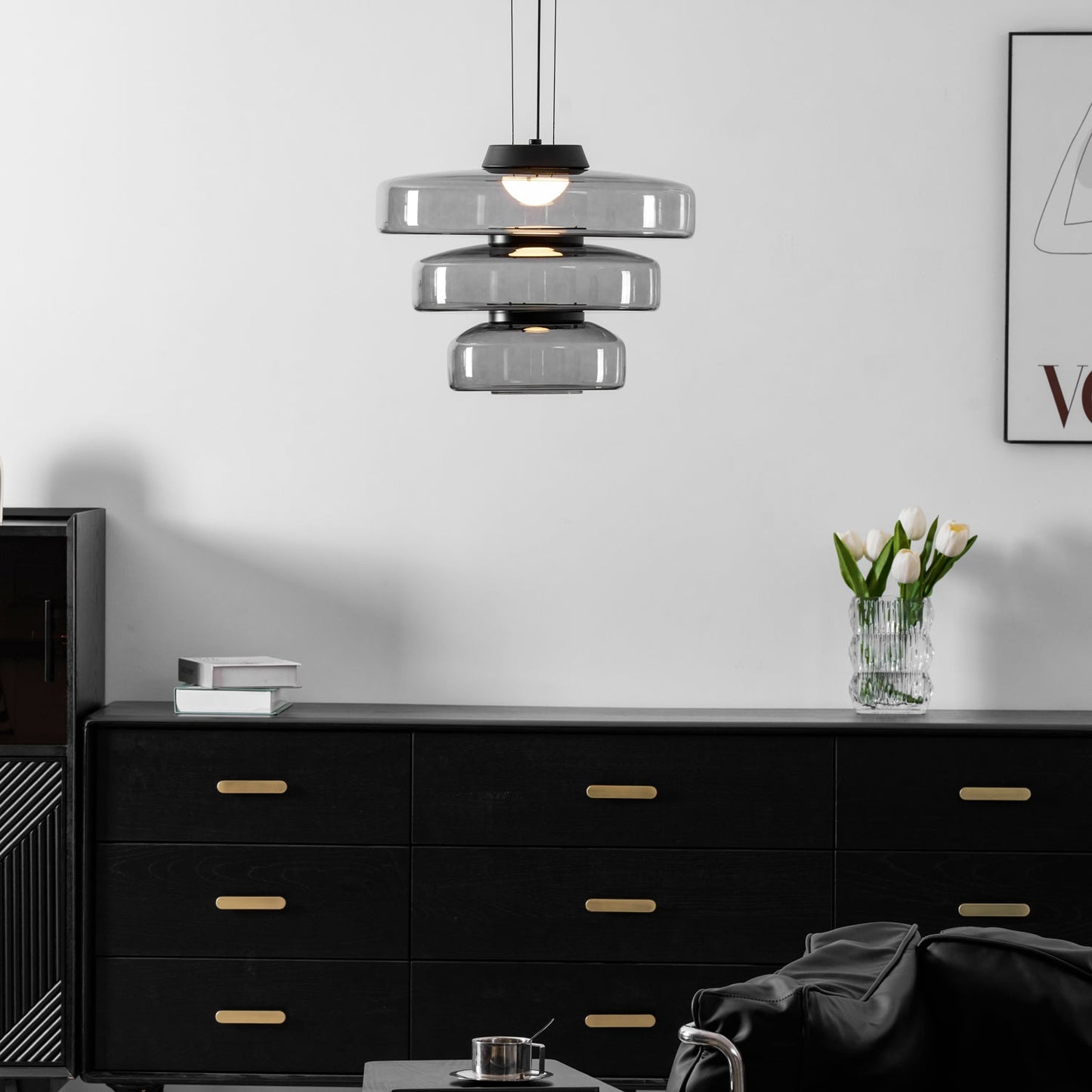Levels Series Pendant Light | Dimmable, Adjustable Height & Versatile for Indoor Use in Living Rooms and Kitchens