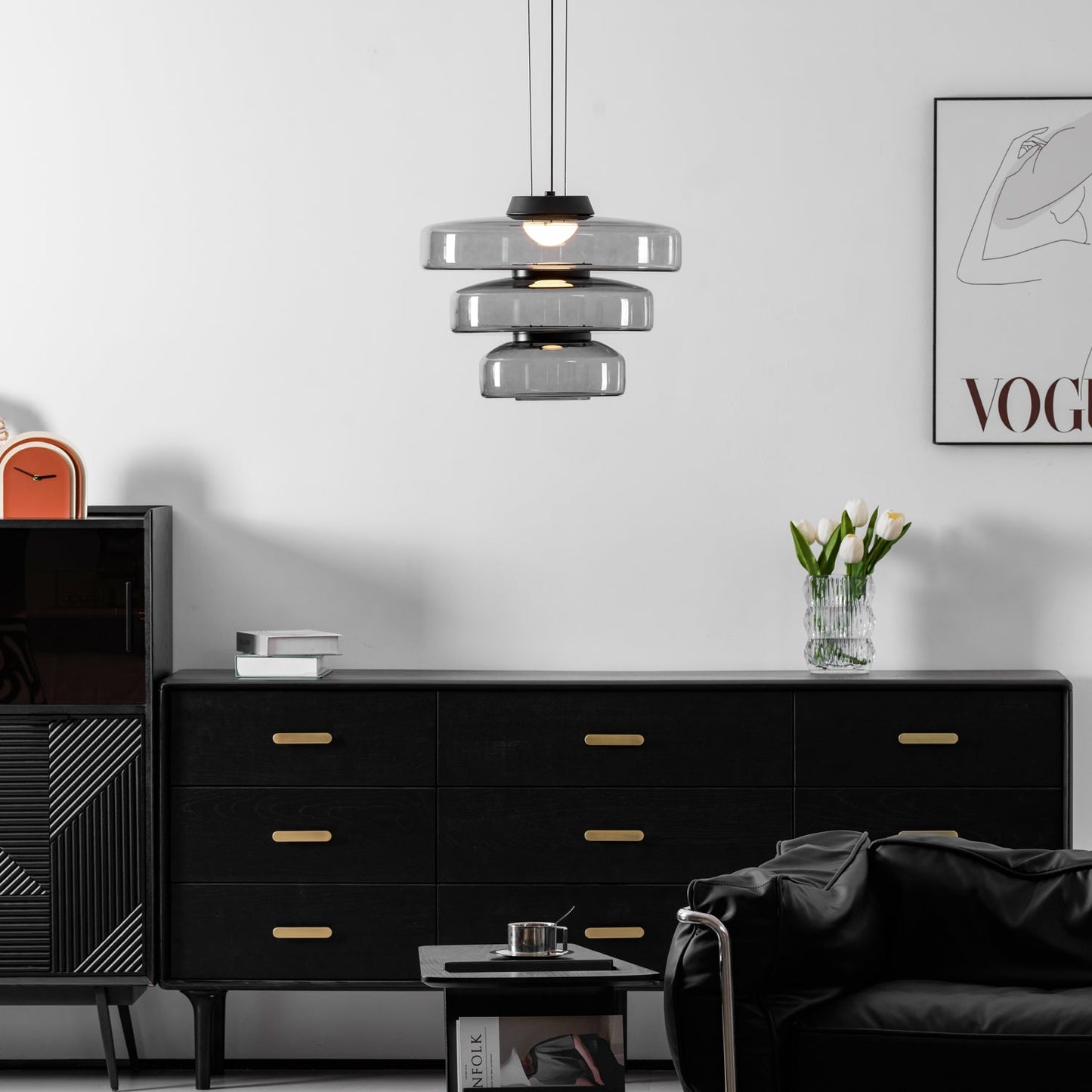 Levels Series Pendant Light | Dimmable, Adjustable Height & Versatile for Indoor Use in Living Rooms and Kitchens