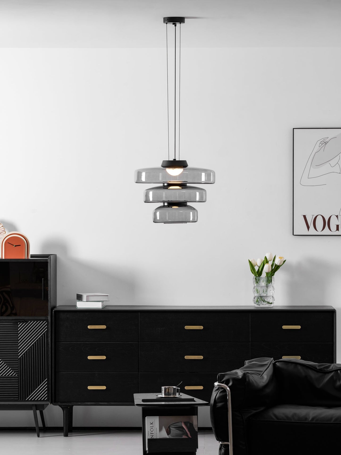 Levels Series Pendant Light | Dimmable, Adjustable Height & Versatile for Indoor Use in Living Rooms and Kitchens