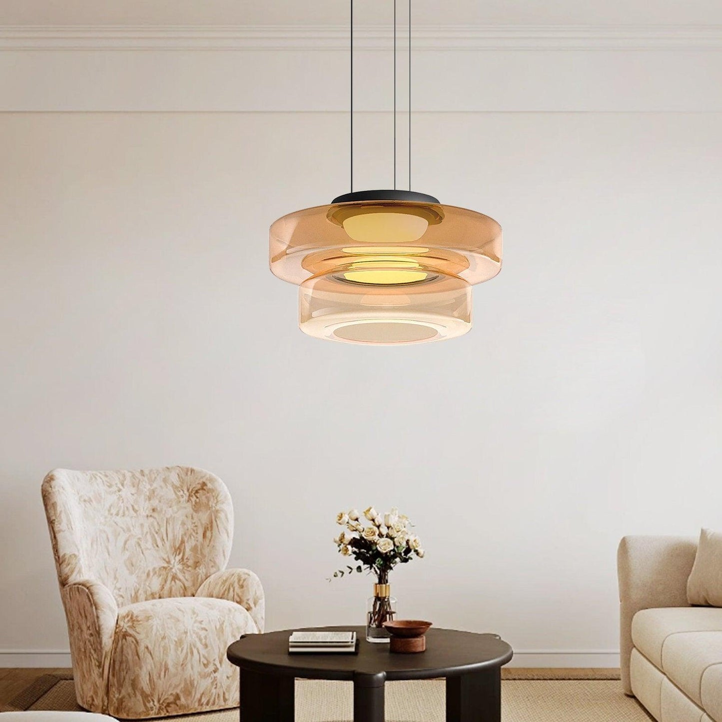 Levels Series Pendant Light | Dimmable, Adjustable Height & Versatile for Indoor Use in Living Rooms and Kitchens