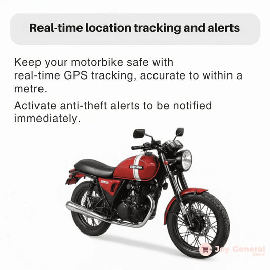 GPS Tracker for Motorcycles | No Subscription, Compatible with Android & iOS for Real-Time Location Tracking