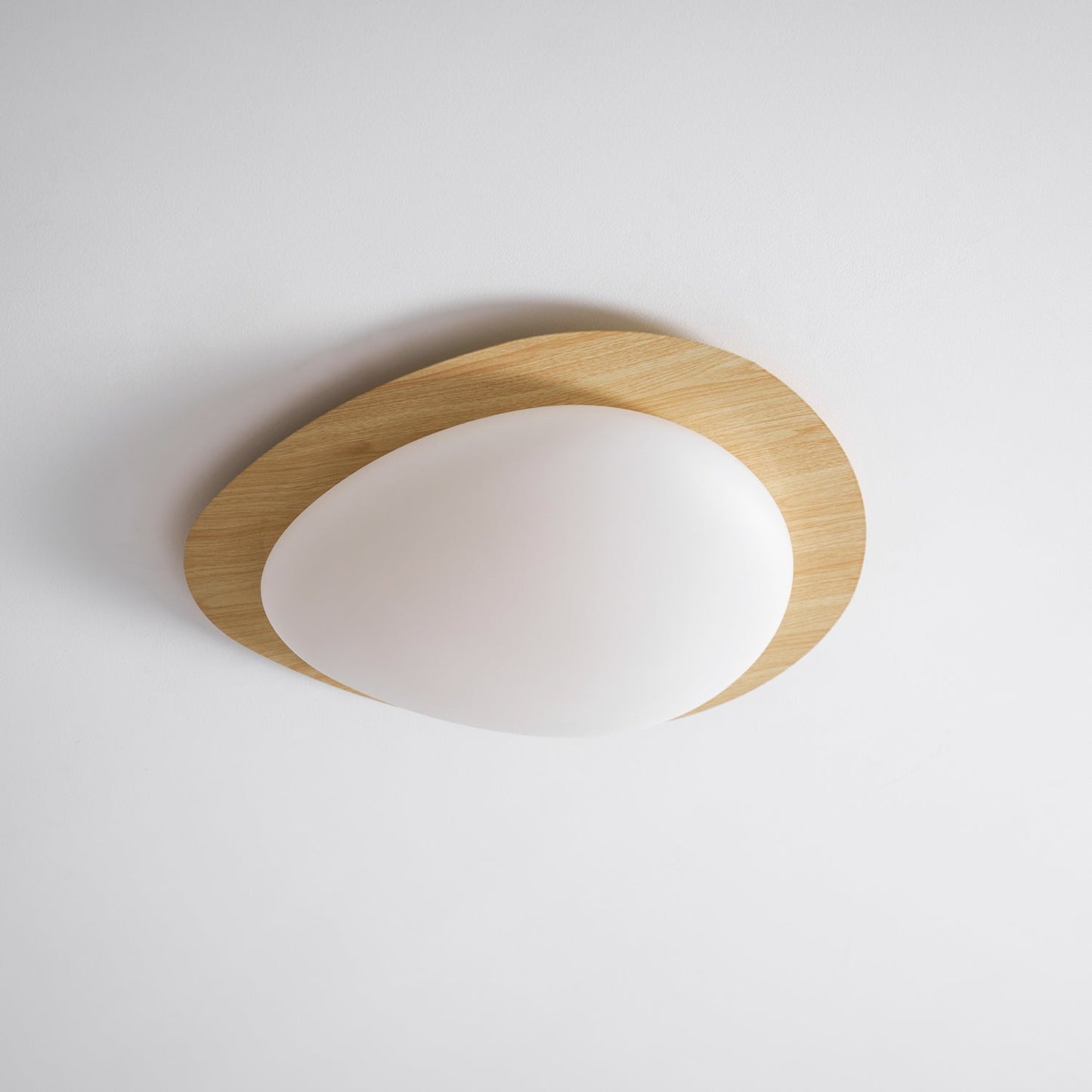 Nordic Ceiling Light | Ceiling Mount light fixture, Dimmable, Walnut Wood Grain Finish & Ideal for Indoor Home Decor