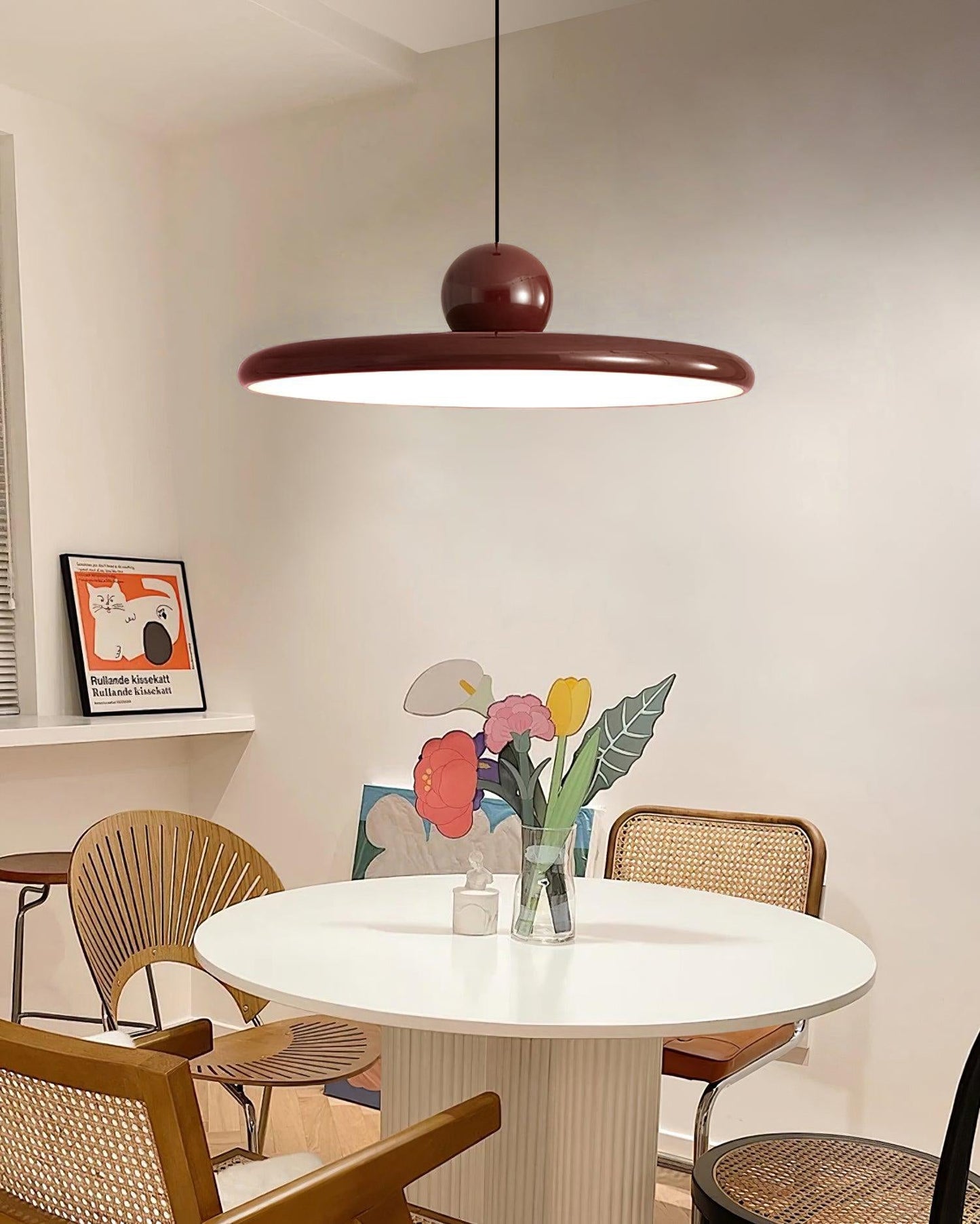 LED Pendant Swag Light Fixture - Adjustable Hanging Lamp for Living Room, Bedroom & Dining Areas