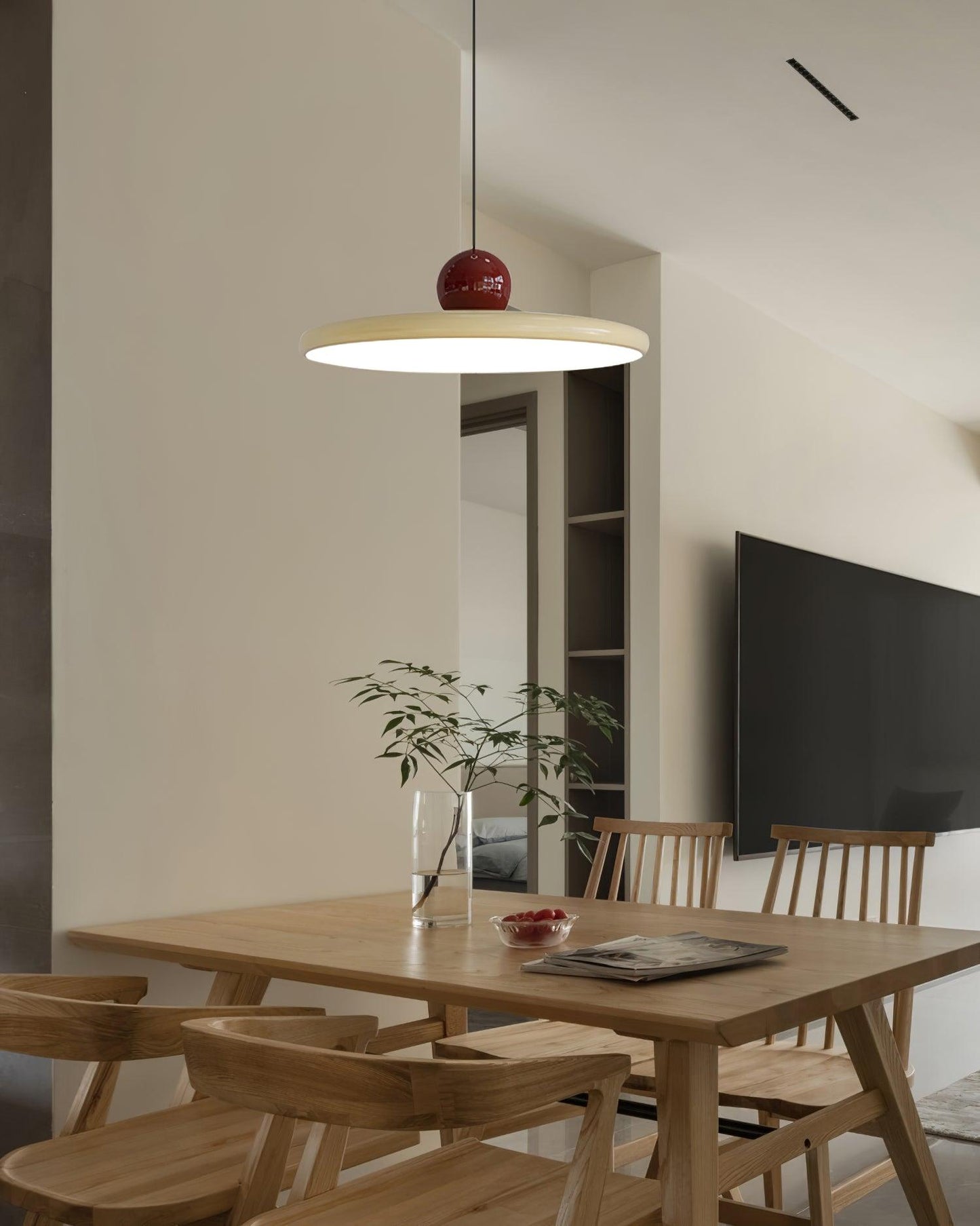 LED Pendant Swag Light Fixture - Adjustable Hanging Lamp for Living Room, Bedroom & Dining Areas