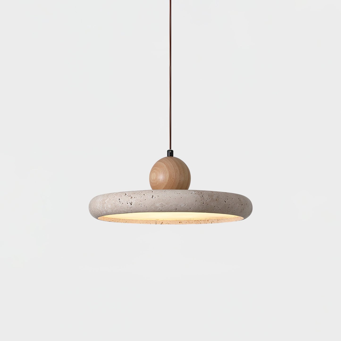 Yellow Travertine Pendant Light | Dimmable, Integrated LED & Ideal for Indoor Spaces