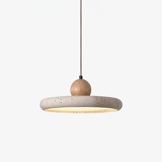 Yellow Travertine Pendant Light | Dimmable, Integrated LED & Ideal for Indoor Spaces