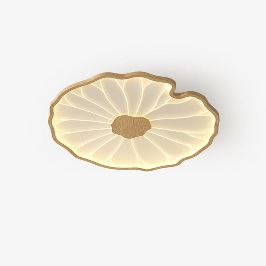 Lotus Leaf Acrylic Ceiling Lamp | Durable, Rustic Wood Finish & Ideal for Indoor Spaces