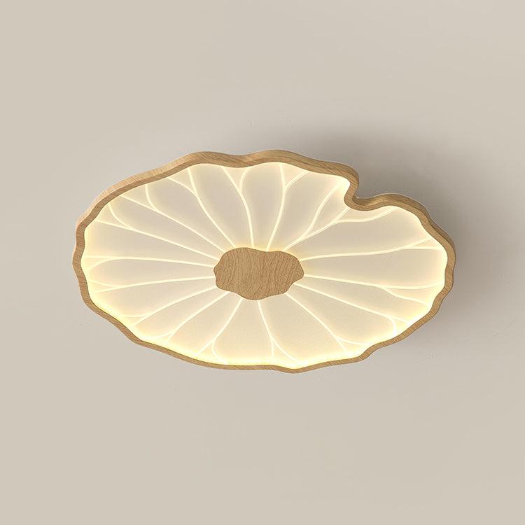 Lotus Leaf Acrylic Ceiling Lamp | Durable, Rustic Wood Finish & Ideal for Indoor Spaces