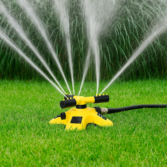 360° Rotating Lawn Sprinkler | Even Water Coverage, Multi-Angle Nozzles & Hands-Free Watering for Large Gardens