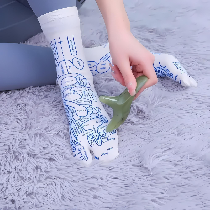 Therapeutic Massage Socks | Acupressure, Breathable Fit & Easy Self-Care for Relaxation and Pain Relief at Home