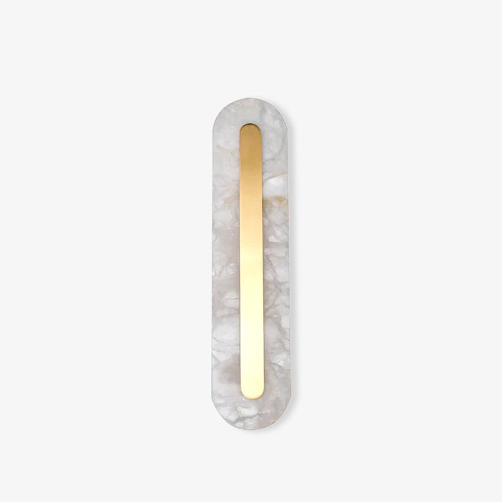 Alabaster Rounded Wall Light Fixture - Modern Sconce for Living Room & Hallway Lighting