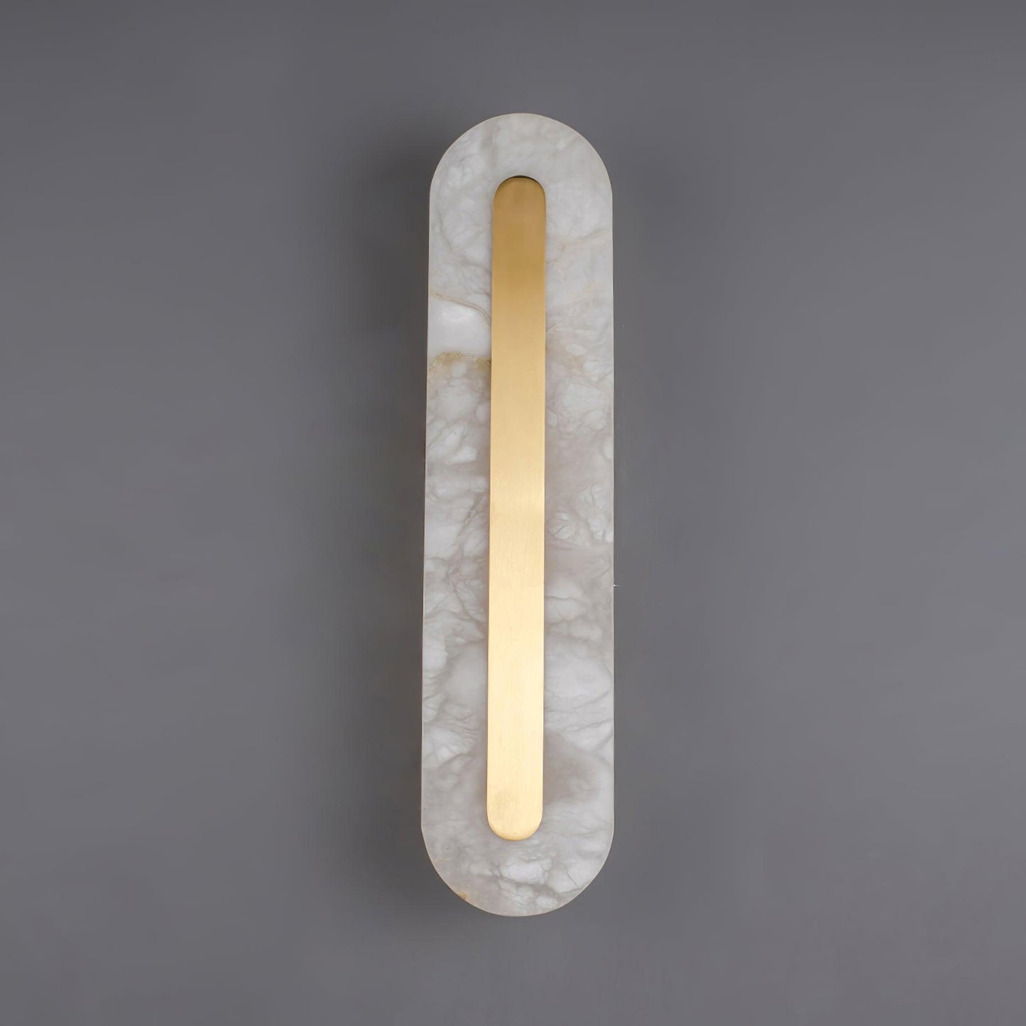 Alabaster Rounded Wall Light Fixture - Modern Sconce for Living Room & Hallway Lighting