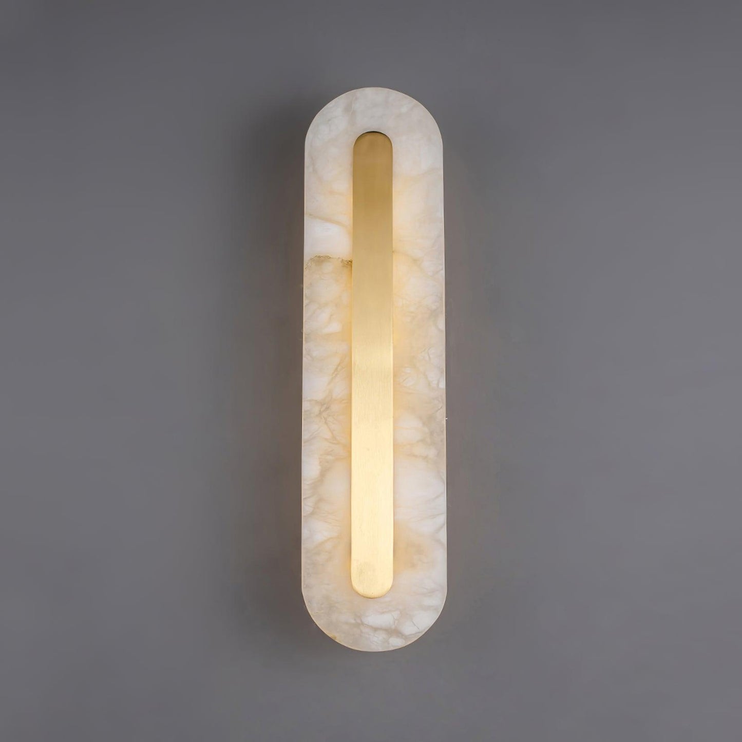 Alabaster Rounded Wall Light Fixture - Modern Sconce for Living Room & Hallway Lighting