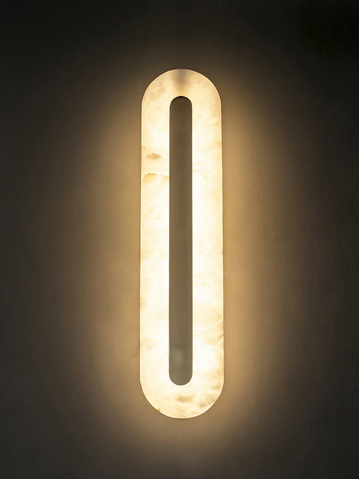 Alabaster Rounded Wall Light Fixture - Modern Sconce for Living Room & Hallway Lighting