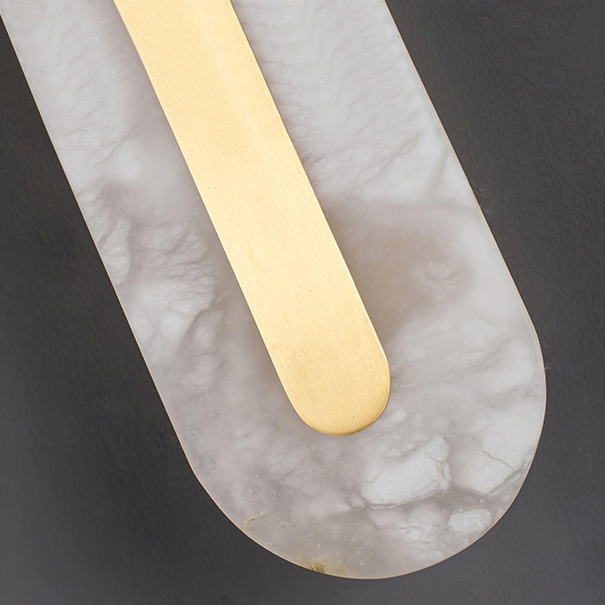 Alabaster Rounded Wall Light Fixture - Modern Sconce for Living Room & Hallway Lighting