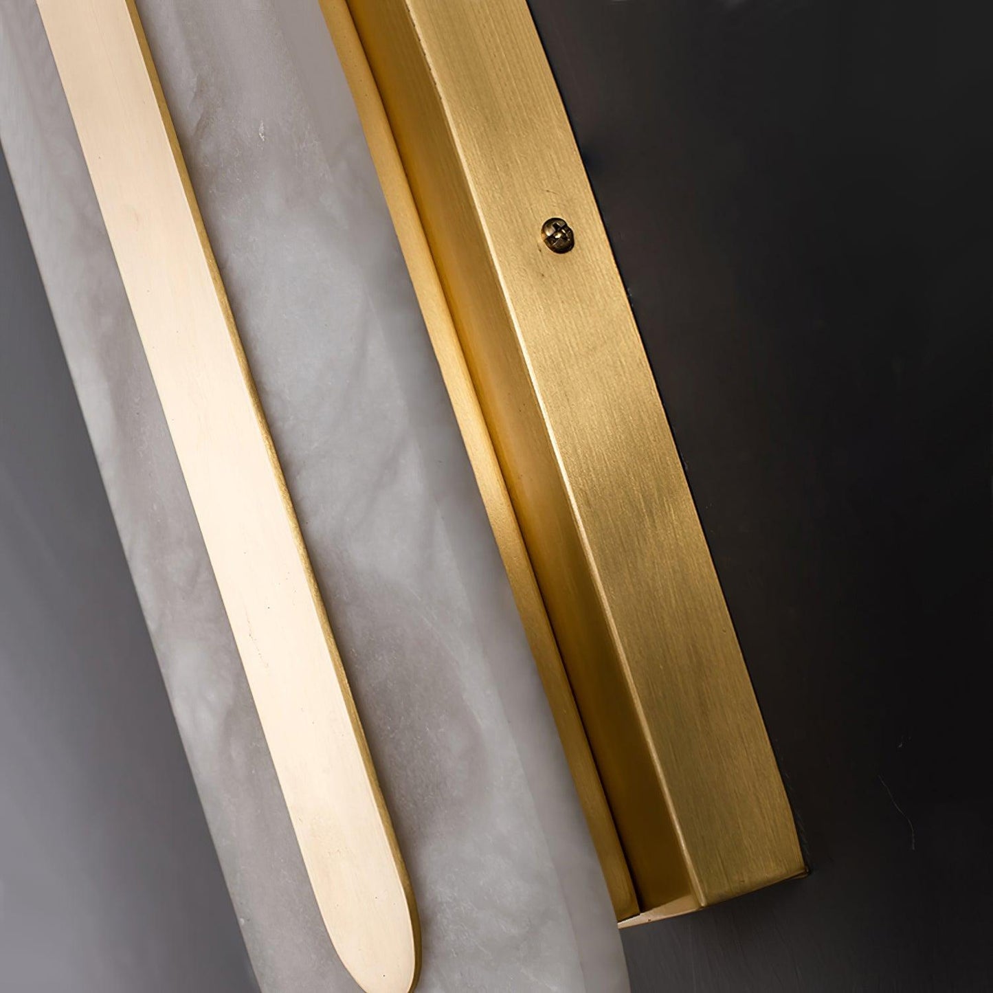 Alabaster Rounded Wall Light Fixture - Modern Sconce for Living Room & Hallway Lighting
