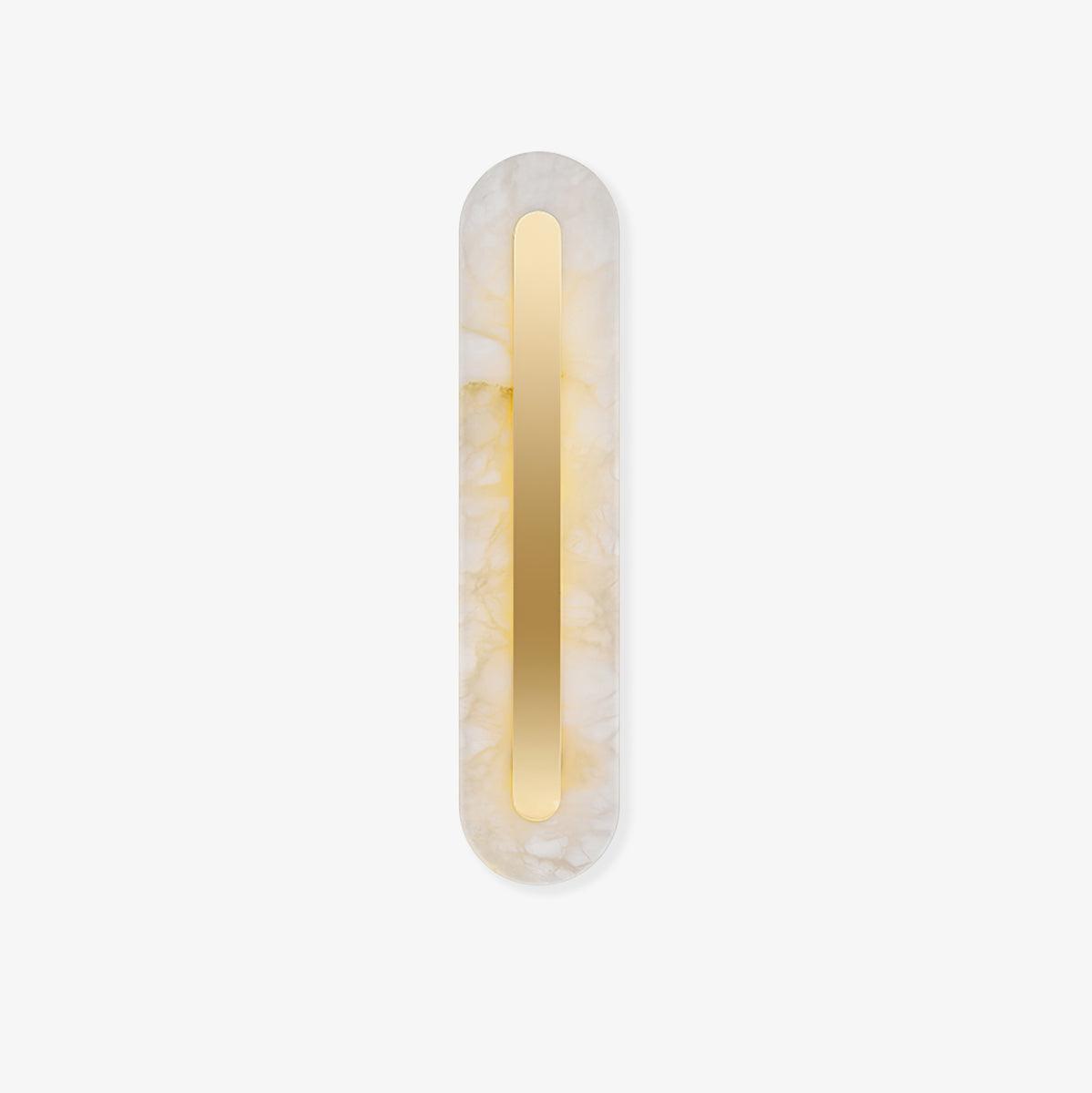 Alabaster Rounded Wall Light Fixture - Modern Sconce for Living Room & Hallway Lighting