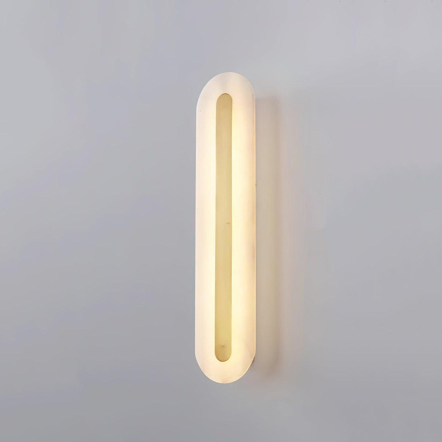 Alabaster Rounded Wall Light Fixture - Modern Sconce for Living Room & Hallway Lighting