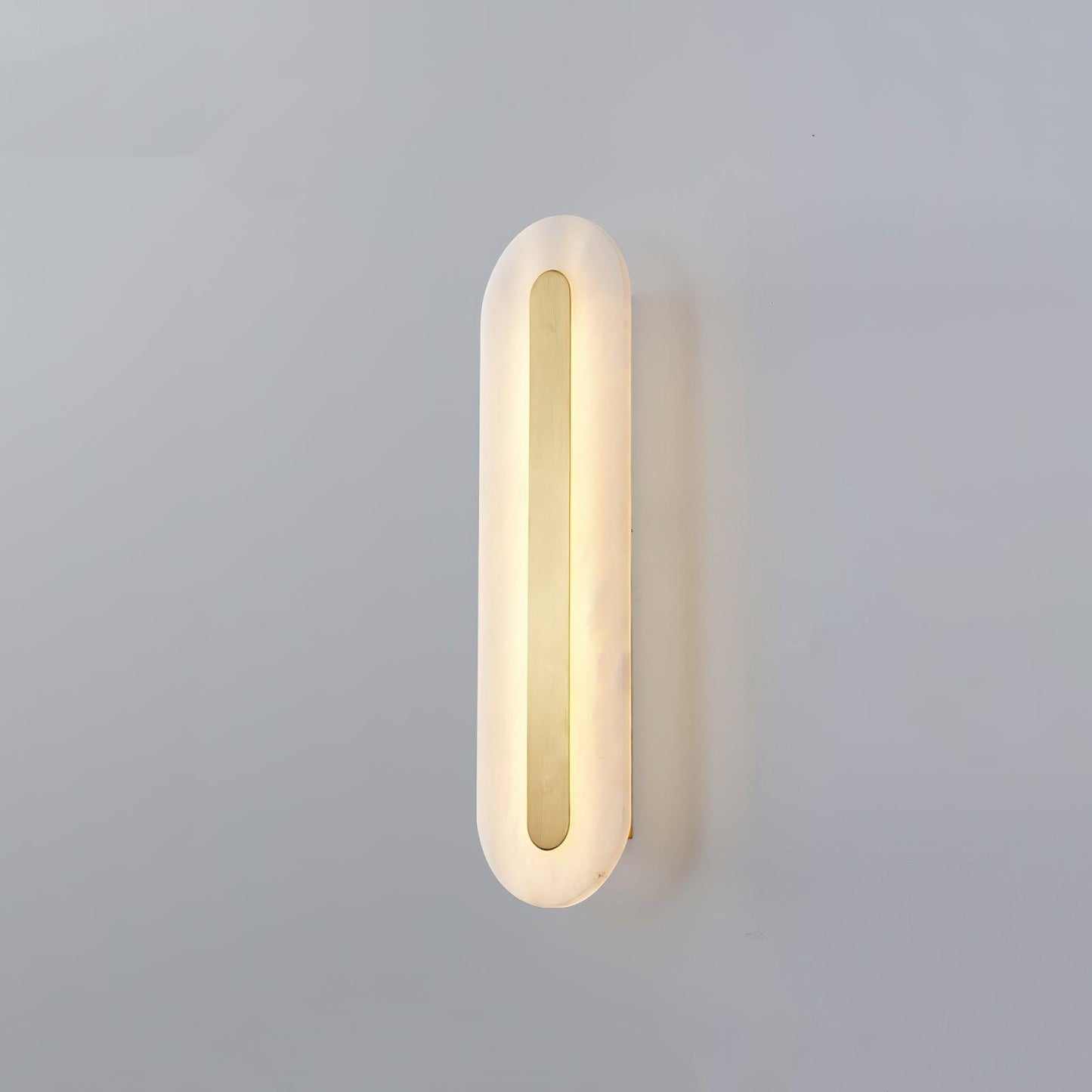 Alabaster Rounded Wall Light Fixture - Modern Sconce for Living Room & Hallway Lighting