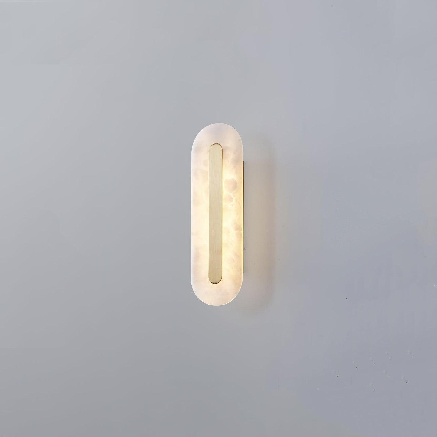 Alabaster Rounded Wall Light Fixture - Modern Sconce for Living Room & Hallway Lighting