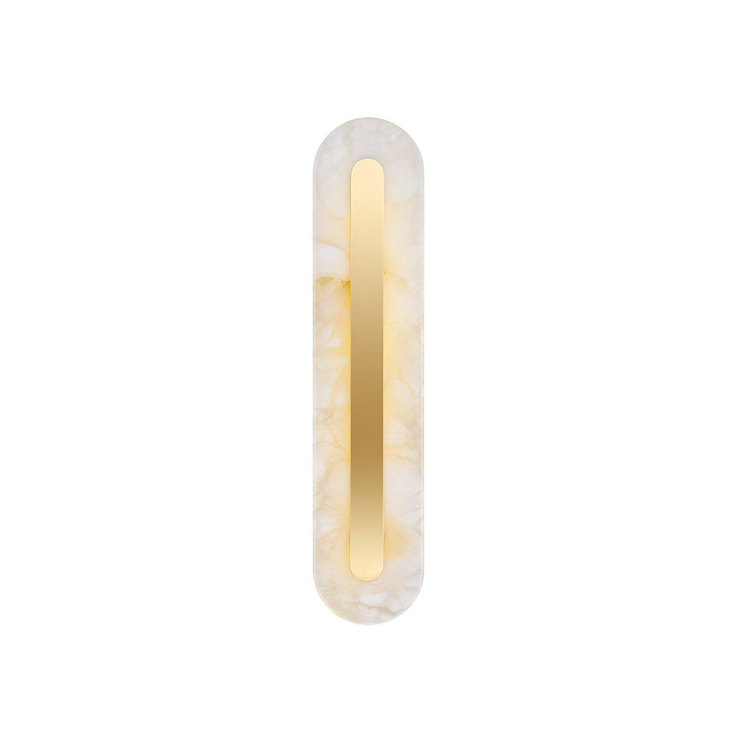 Alabaster Rounded Wall Light Fixture - Modern Sconce for Living Room & Hallway Lighting