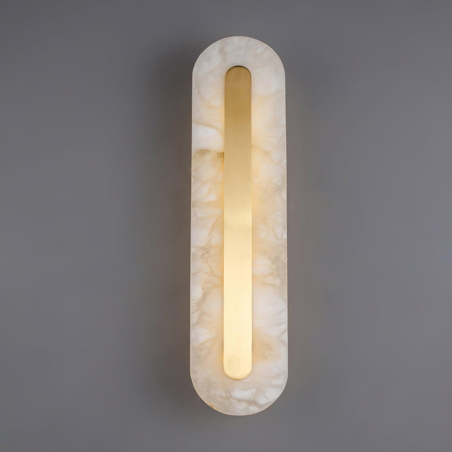 Alabaster Rounded Wall Light Fixture - Modern Sconce for Living Room & Hallway Lighting