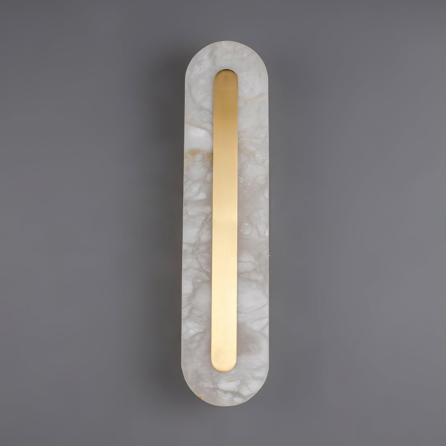 Alabaster Rounded Wall Light Fixture - Modern Sconce for Living Room & Hallway Lighting