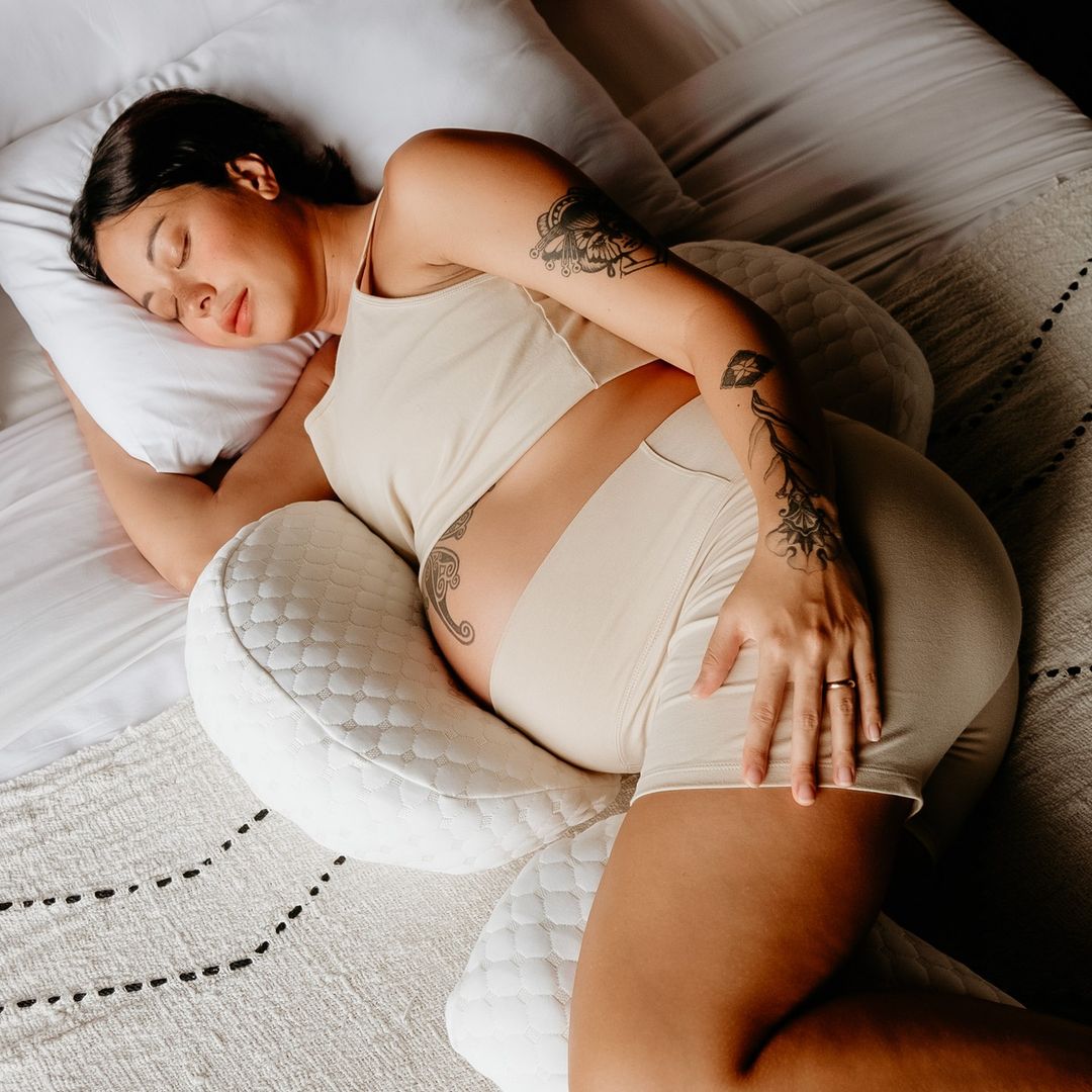 Adjustable Pregnancy Pillow with Full Body Support – Side-Sleeping Maternity Pillow for Pregnant Women | Back & Hip Pain Relief Body Pillow