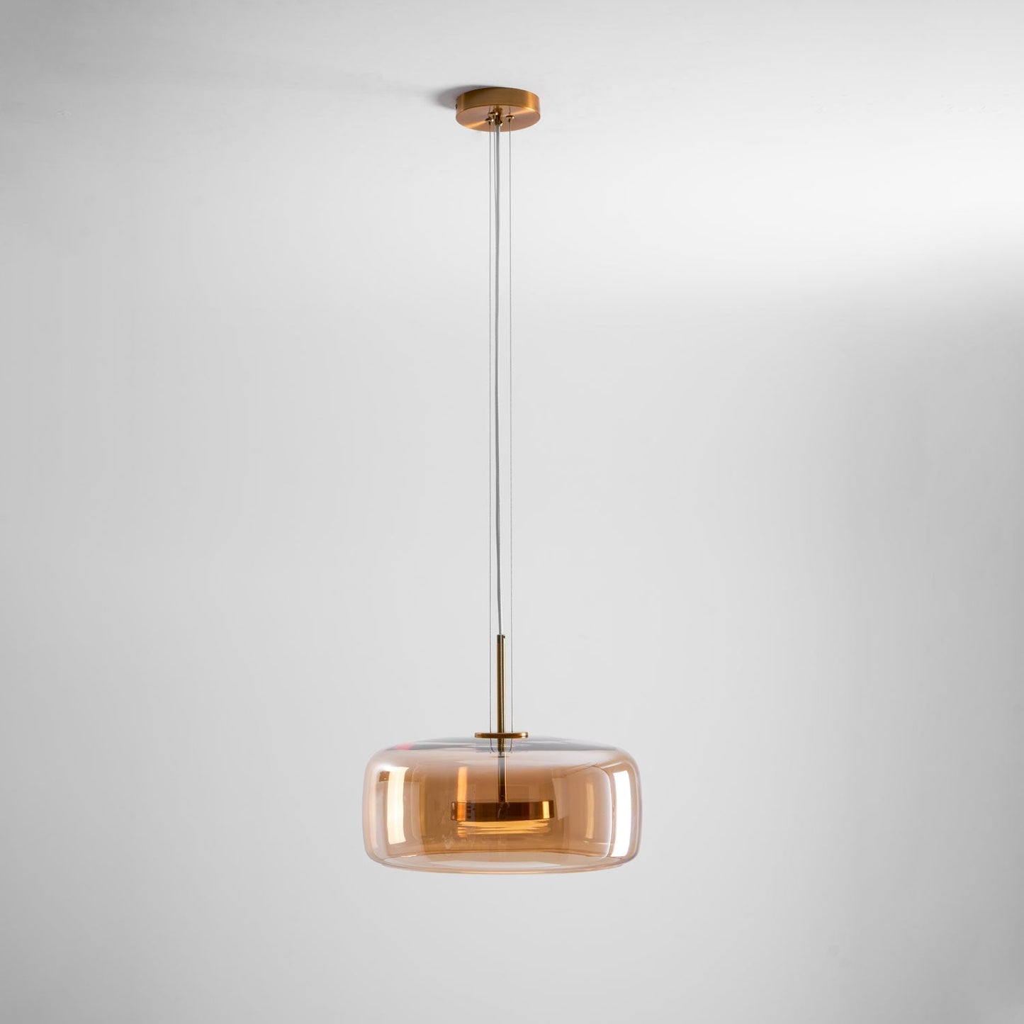 Glass Pendant Lamp | Smoked Dome, Metal Accents & Adjustable Height for Modern Home Decor | Canadian lighting