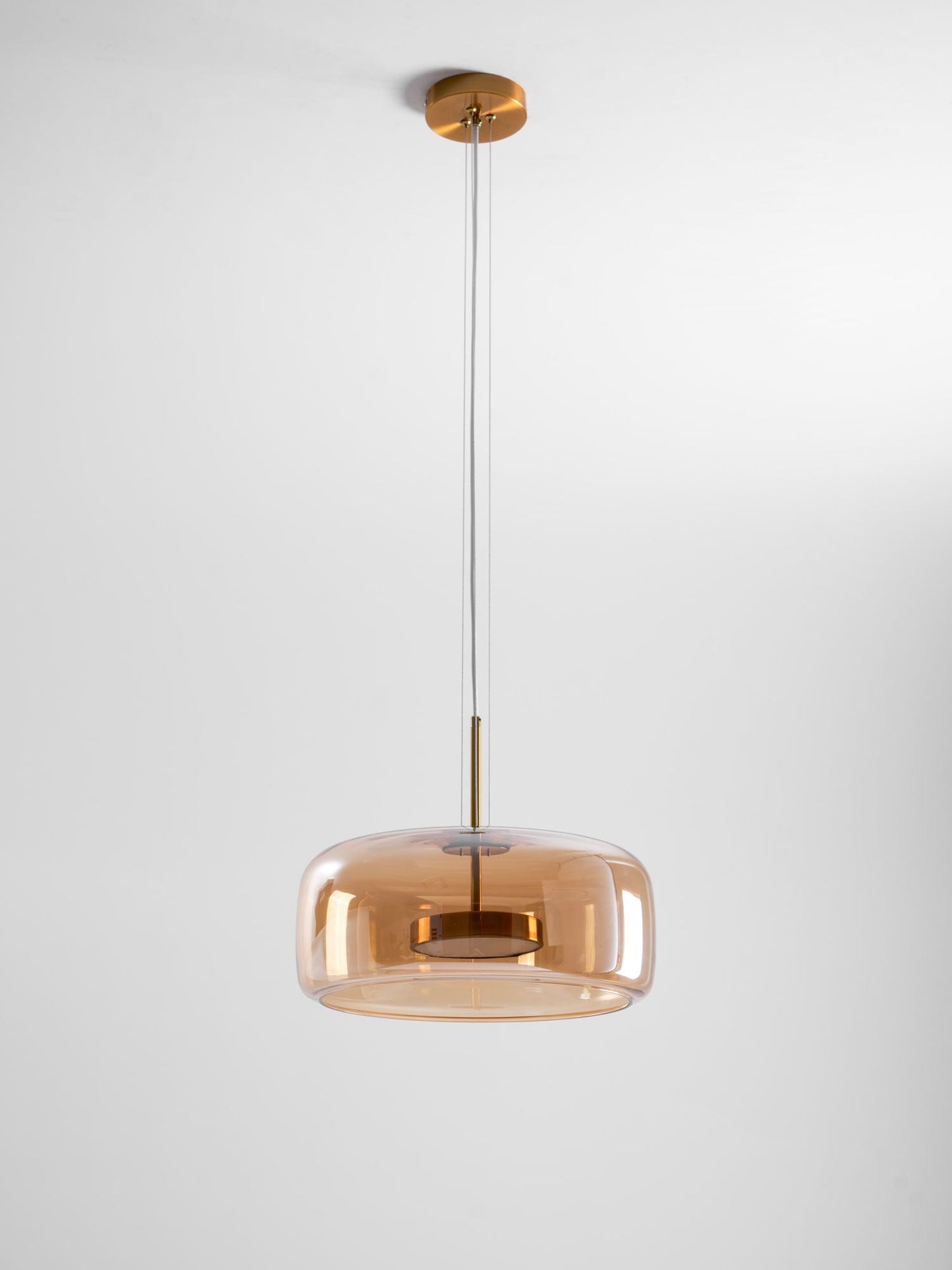 Glass Pendant Lamp | Smoked Dome, Metal Accents & Adjustable Height for Modern Home Decor | Canadian lighting