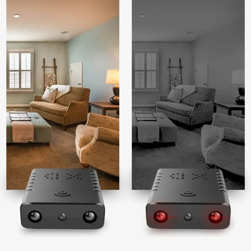 Mini Wireless Hidden Camera with Audio - Compact Spy Camera for Home Security & Nanny Monitoring