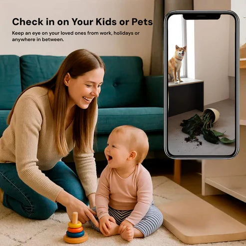Mini Wireless Hidden Camera with Audio - Compact Spy Camera for Home Security & Nanny Monitoring