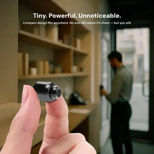 Mini Wireless Hidden Camera with Audio - Compact Spy Camera for Home Security & Nanny Monitoring