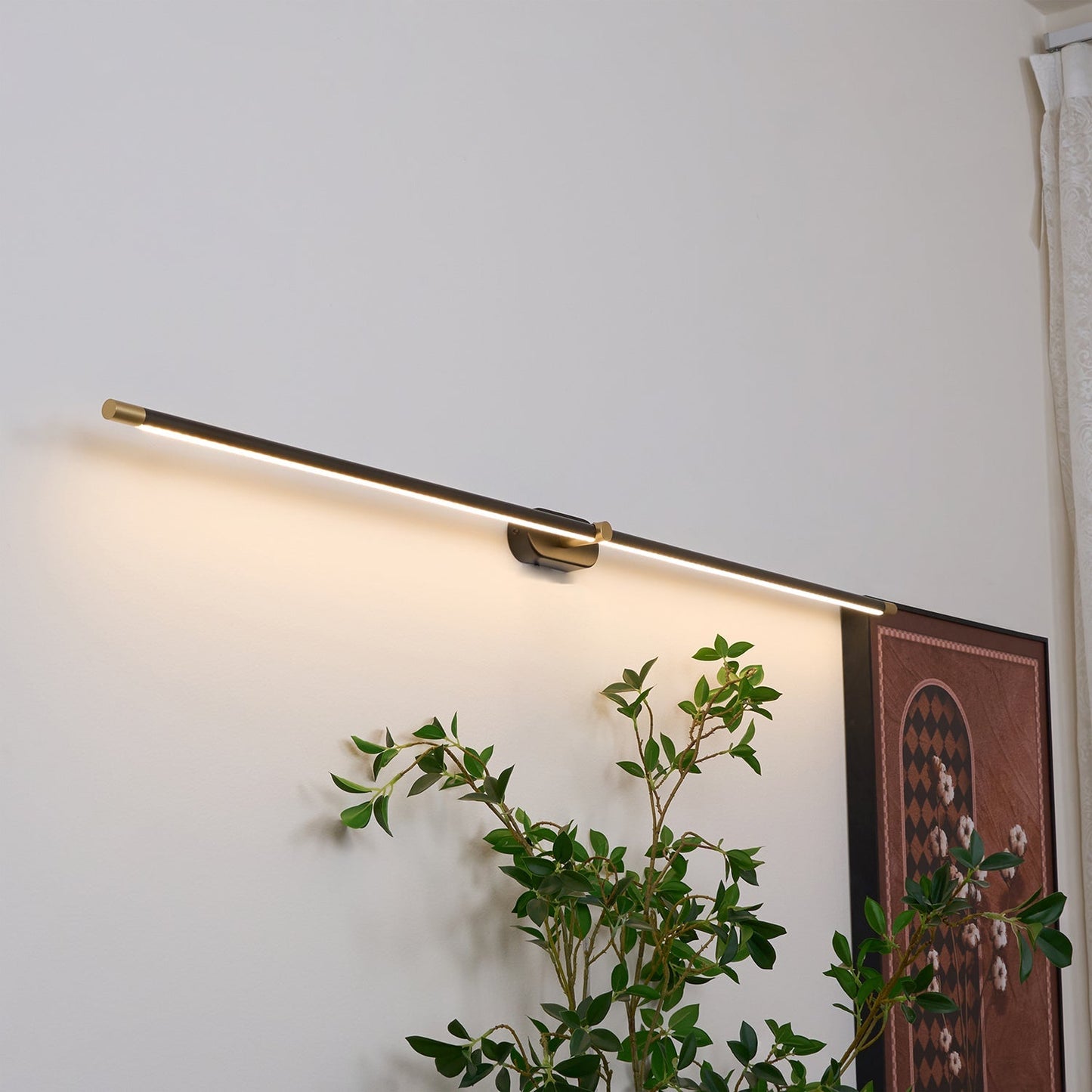 Minimalist Linear Rechargeable Wall Lamp | Touch Sensor, USB Charging & Ideal for Bathrooms and Dressing Rooms