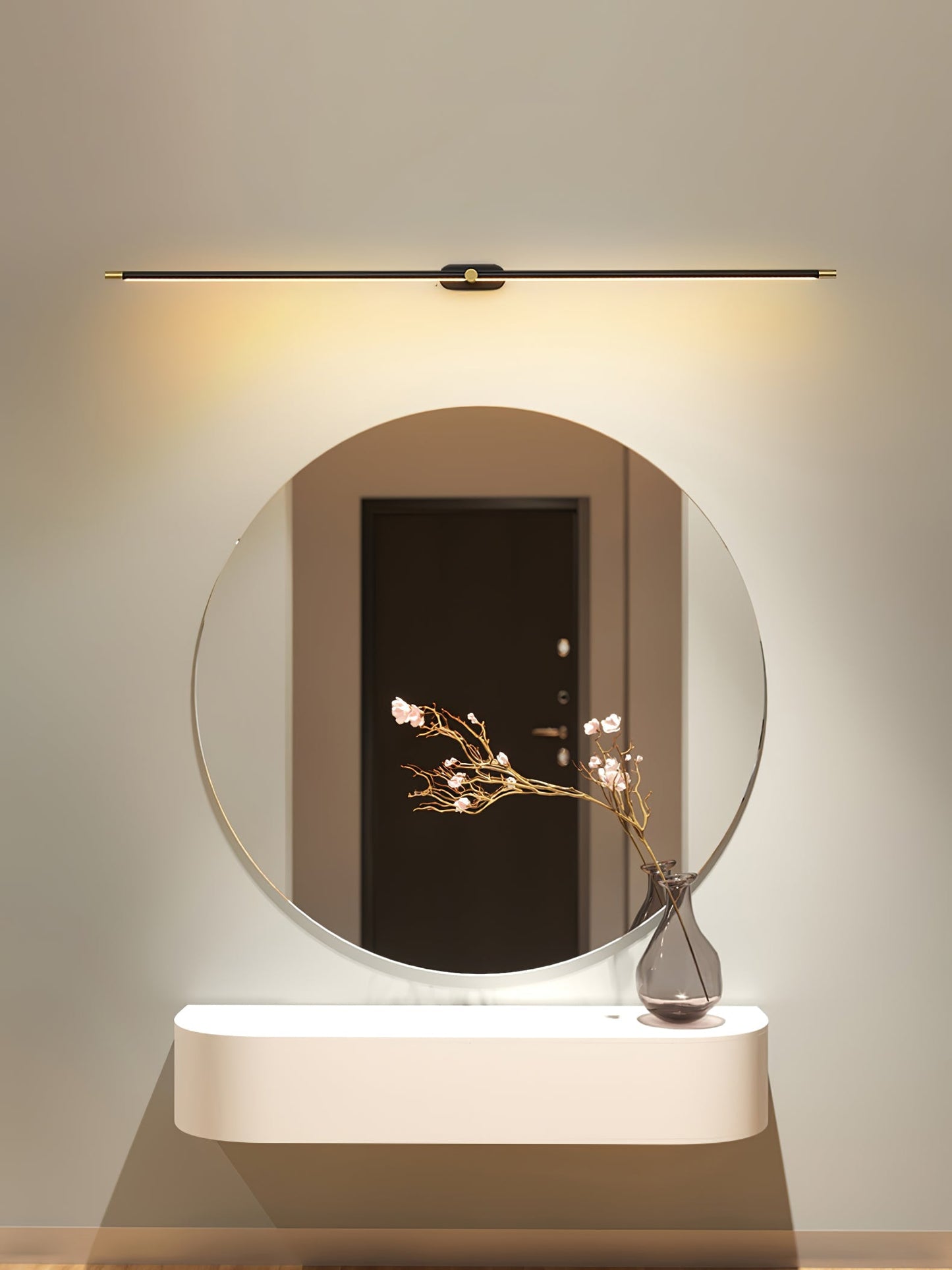 Minimalist Linear Rechargeable Wall Lamp | Touch Sensor, USB Charging & Ideal for Bathrooms and Dressing Rooms