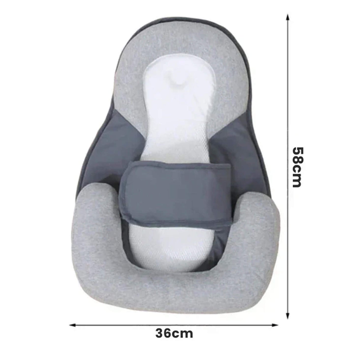 Anti Roll Baby Reflux Pillow Bed – Sleep Pod Infant Nest with 15° Wedge | Portable Anti-Reflux & Flat Head Pillow for Baby