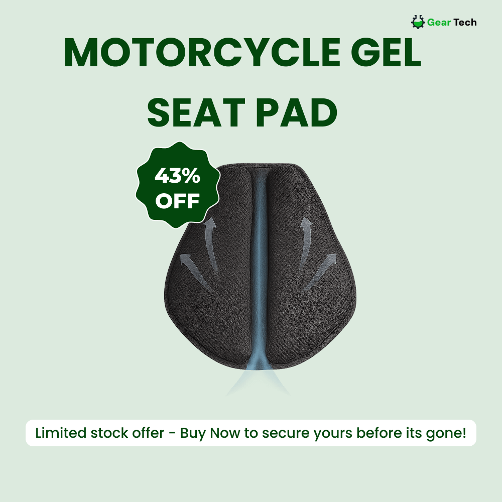 Motorcycle Gel Seat Pad for Long Distance Rides