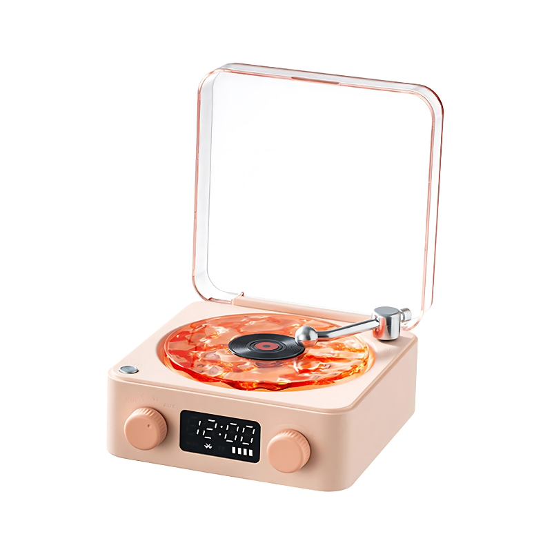 Wireless Vinyl Record Player | Retro Design with Adjustable Ambient Lighting for Home Entertainment