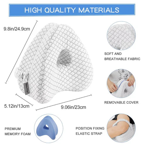 Orthopedic Knee Pillow for Side Sleepers | Memory Foam, Hypoallergenic & Ideal for Back, Hip Pain Relief and Pregnancy Support