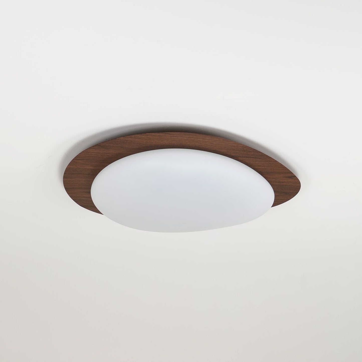 Nordic Ceiling Light | Ceiling Mount light fixture, Dimmable, Walnut Wood Grain Finish & Ideal for Indoor Home Decor
