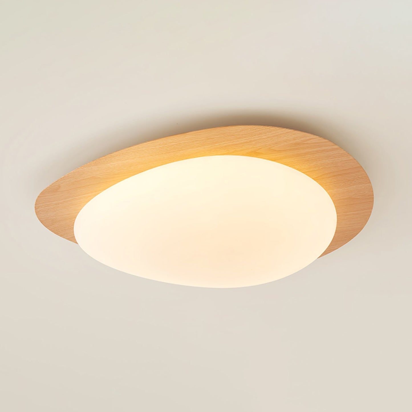 Nordic Ceiling Light | Ceiling Mount light fixture, Dimmable, Walnut Wood Grain Finish & Ideal for Indoor Home Decor