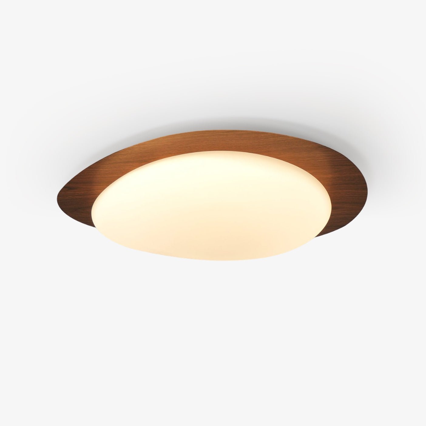 Nordic Ceiling Light | Ceiling Mount light fixture, Dimmable, Walnut Wood Grain Finish & Ideal for Indoor Home Decor