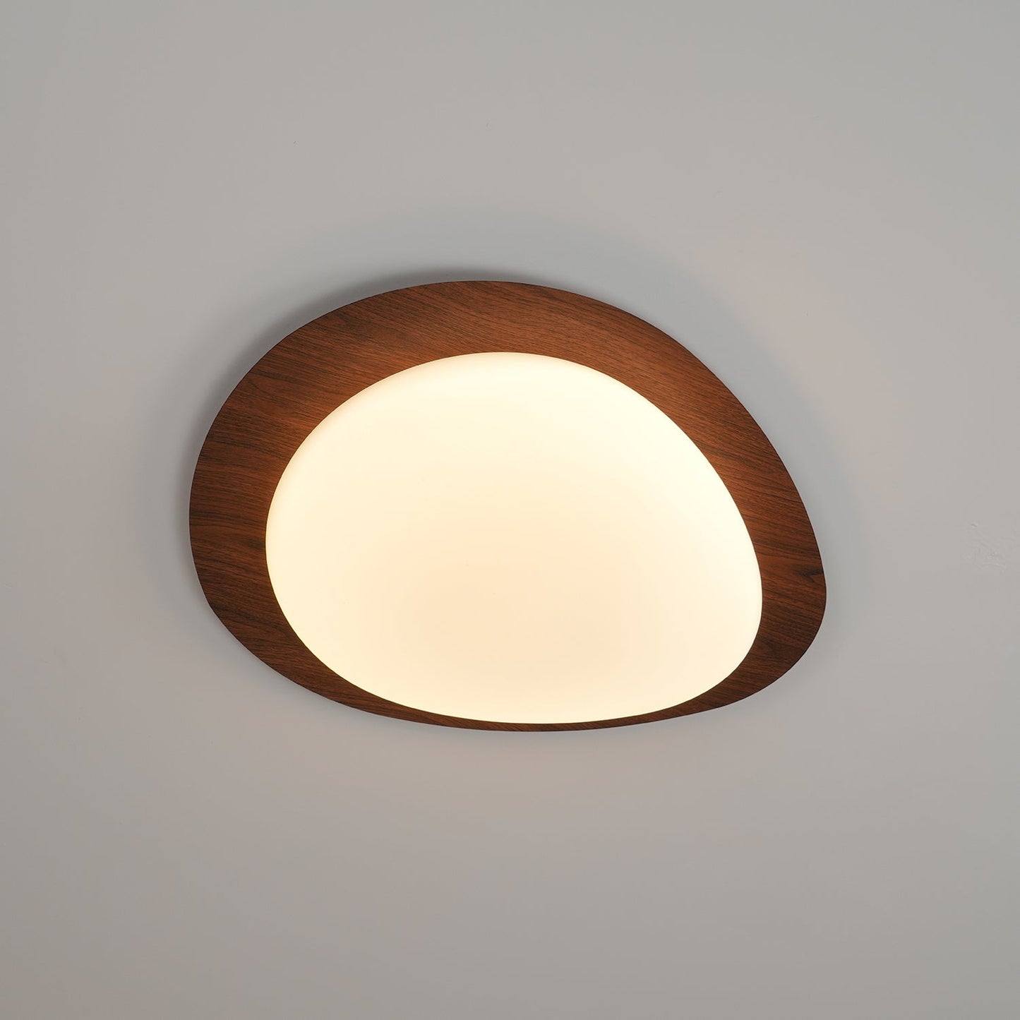 Nordic Ceiling Light | Ceiling Mount light fixture, Dimmable, Walnut Wood Grain Finish & Ideal for Indoor Home Decor